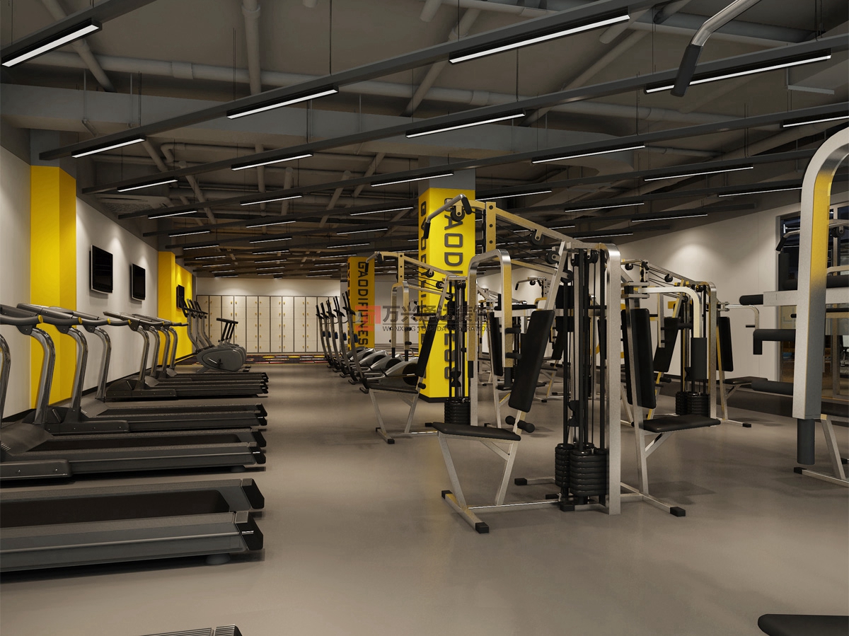 北京萬興通達辦公裝修項目-瑞克健身裝修效果圖