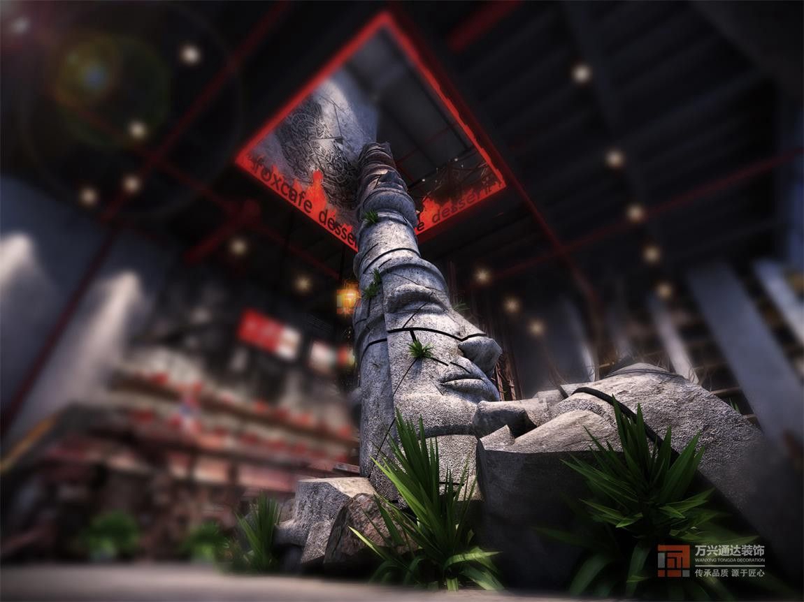 北京萬興通達(dá)辦公裝修項(xiàng)目-火狐咖啡廳裝修效果圖