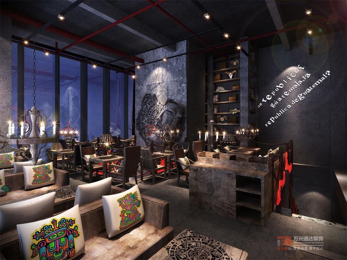 北京萬興通達(dá)辦公裝修項(xiàng)目-火狐咖啡廳裝修效果圖