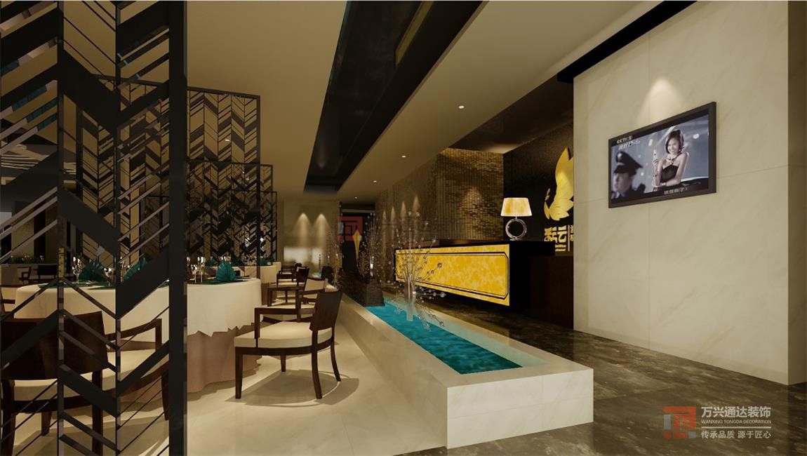 北京萬興通達辦公裝修項目-彩云彩圖主題餐廳裝修效果圖