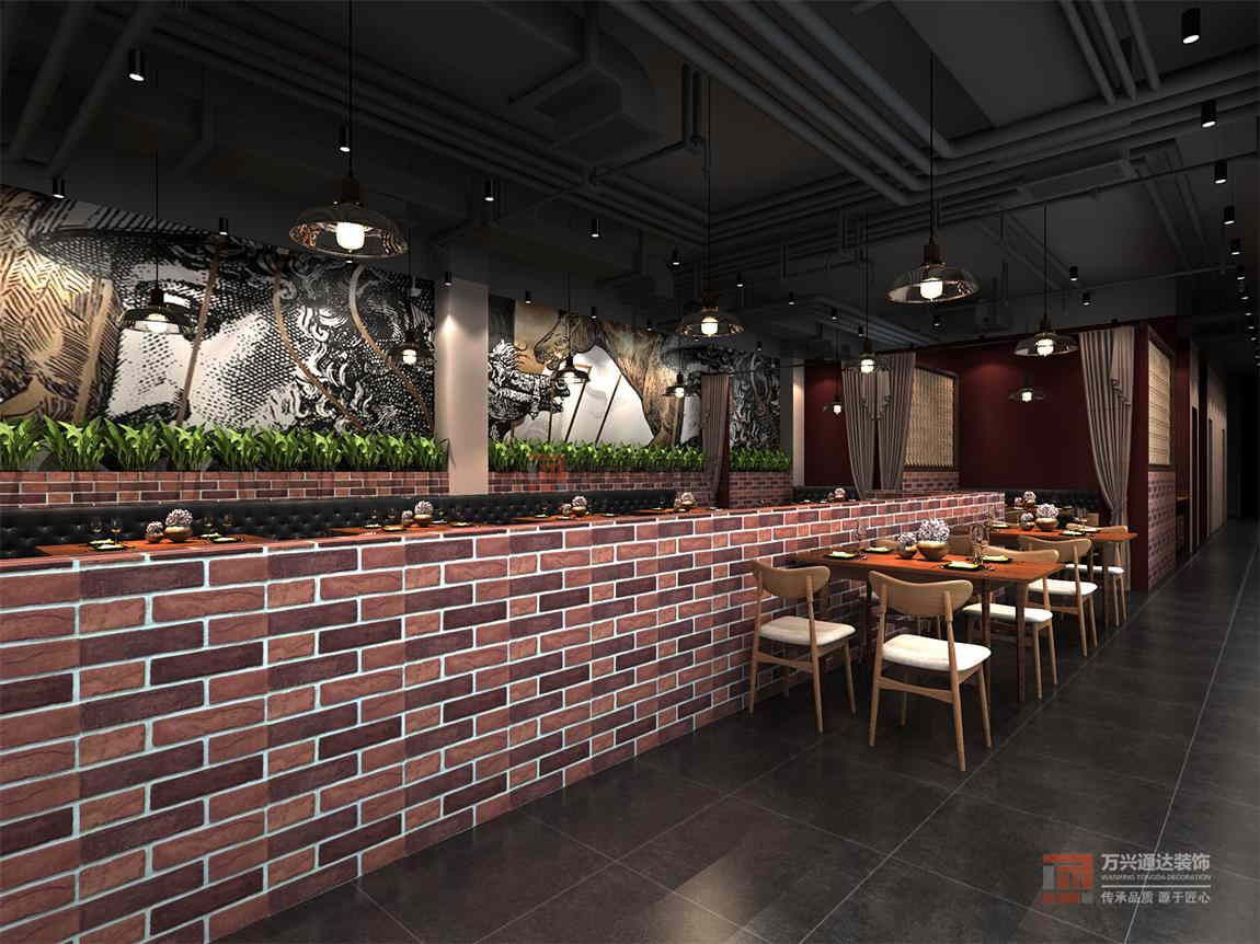 北京萬興通達辦公裝修項目-小龍蝦餐廳裝修效果圖