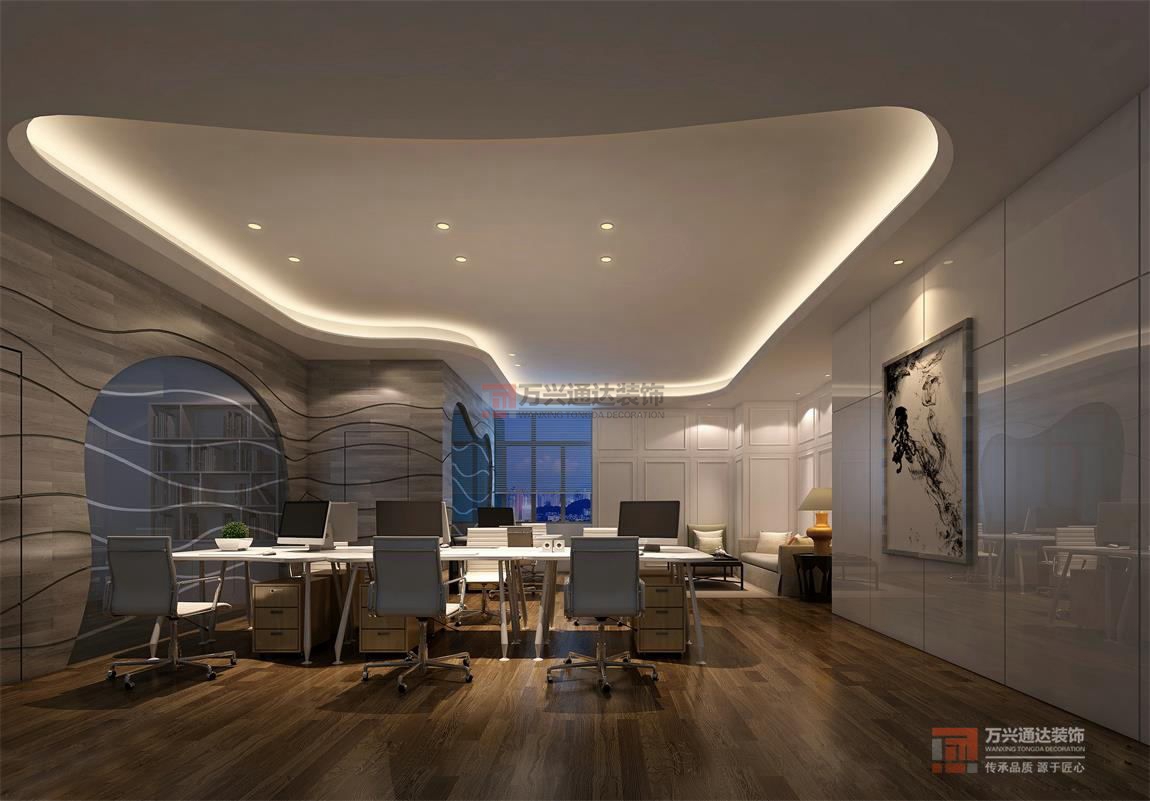 北京萬興通達(dá)辦公裝修項(xiàng)目-恒基集團(tuán)裝修效果圖