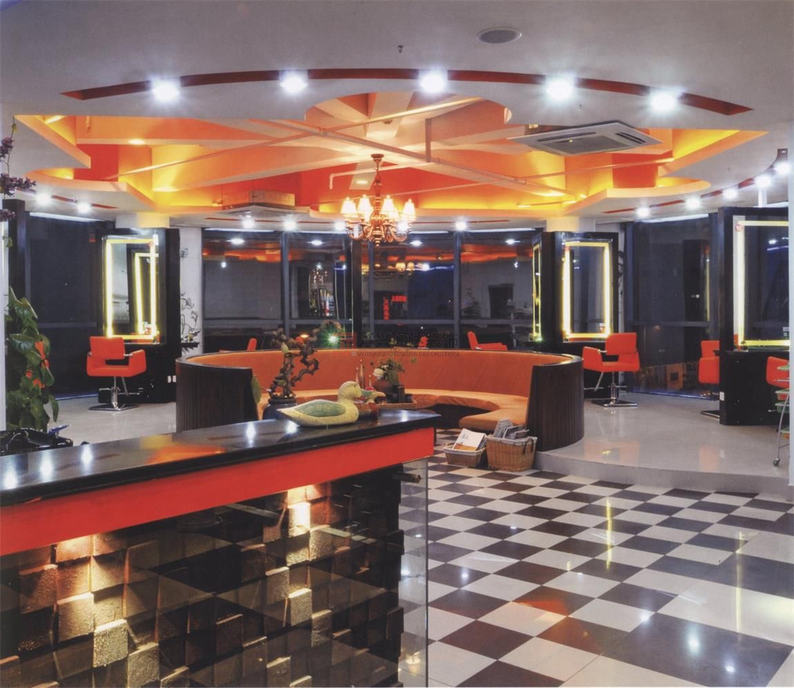 北京萬興通達辦公裝修項目-帝凡尼美發造型裝修效果圖