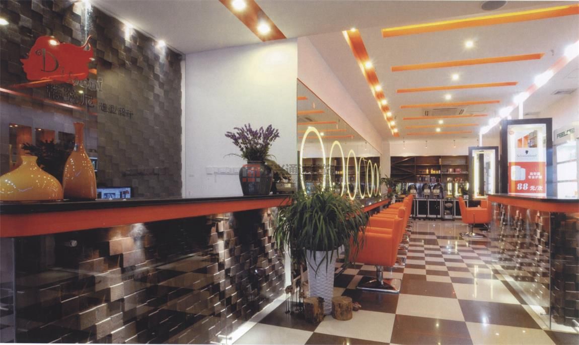 北京萬興通達辦公裝修項目-帝凡尼美發造型裝修效果圖