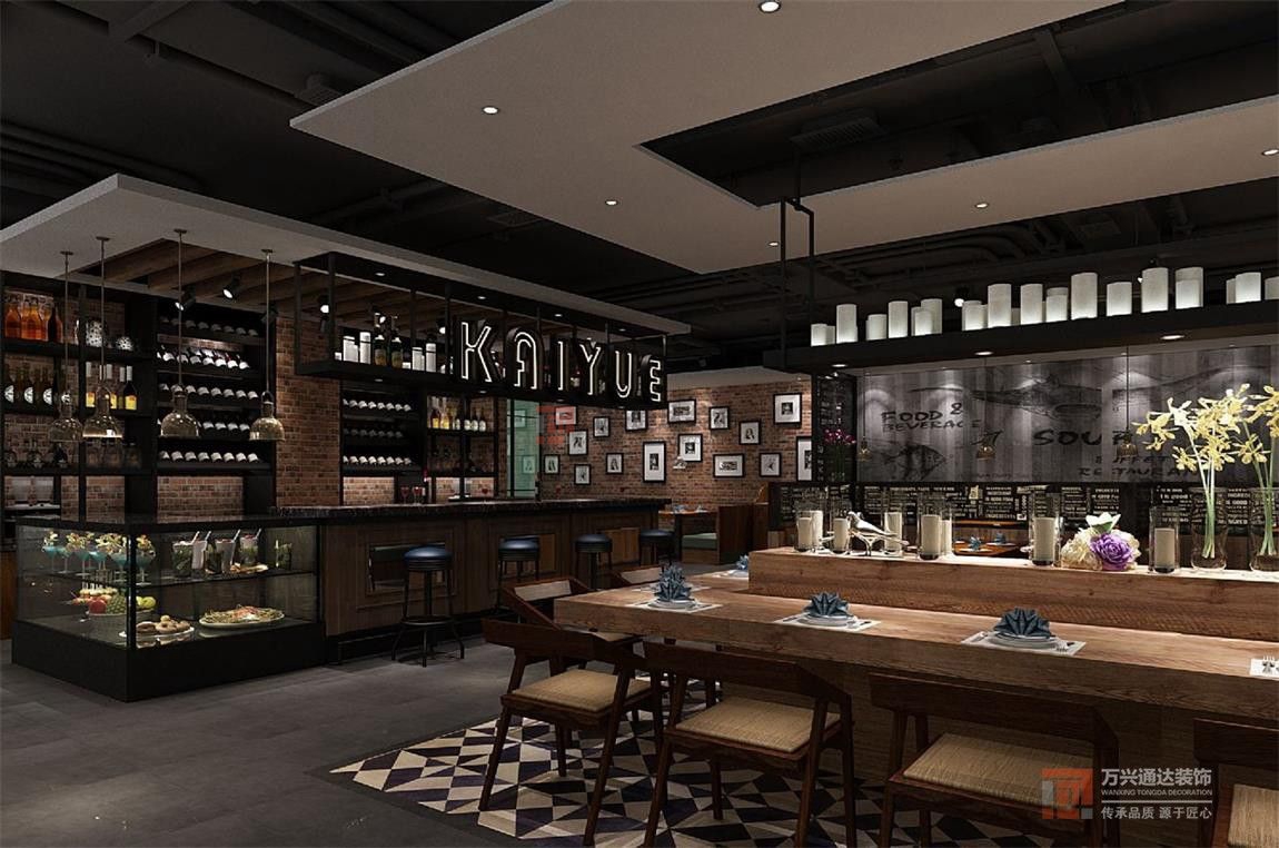 北京萬興通達(dá)辦公裝修項(xiàng)目-凱悅西餐廳裝修效果圖