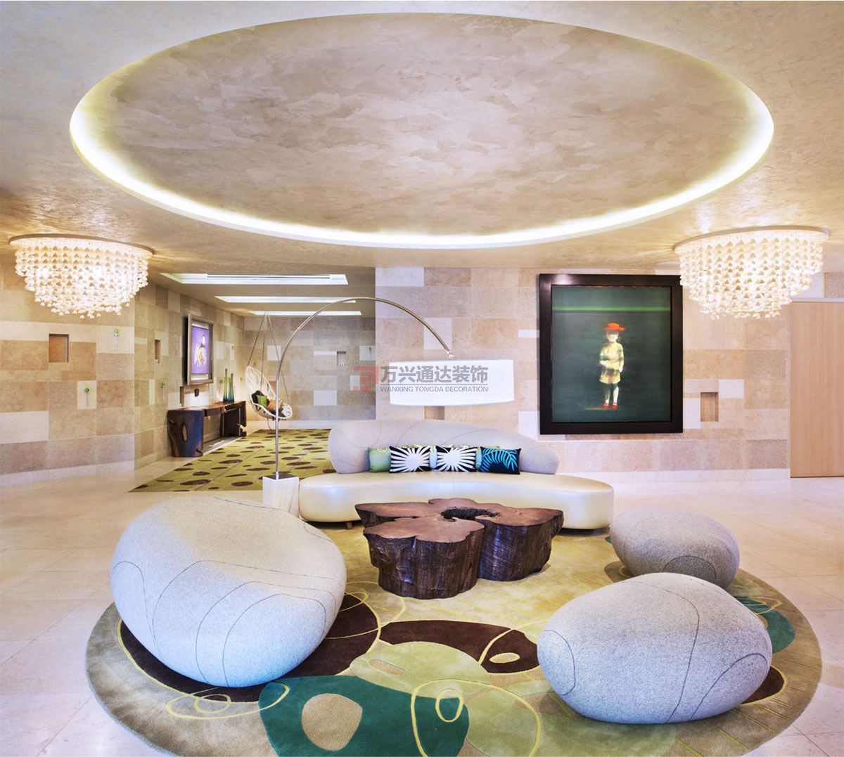 北京萬興通達辦公裝修項目-東四富潤酒店裝修效果圖