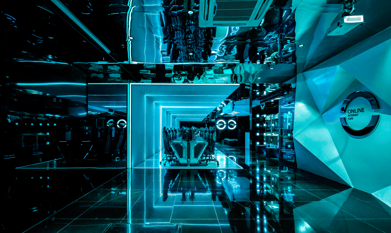 北京萬(wàn)興通達(dá)辦公裝修項(xiàng)目-豪華網(wǎng)吧裝修效果圖