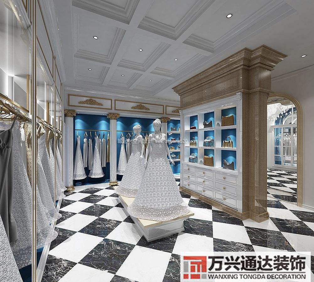國(guó)外婚紗店裝修小型婚紗禮服店裝修