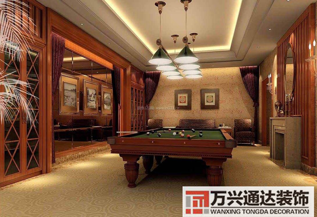 家用臺(tái)球室裝修效果圖臺(tái)球室室內(nèi)裝修效果圖大全