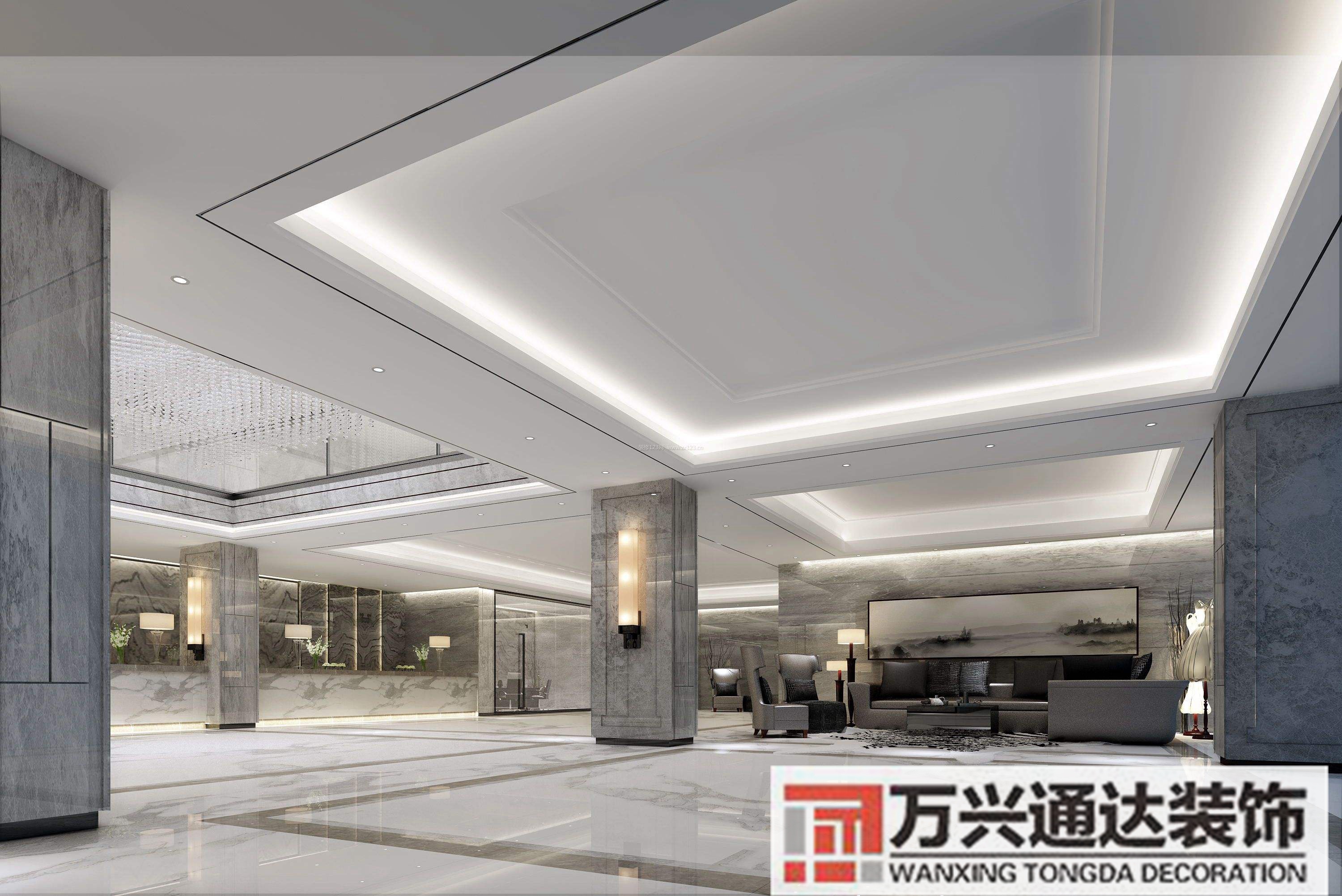 賓館大廳裝修效果圖賓館大廳裝修設(shè)計(jì)效果圖